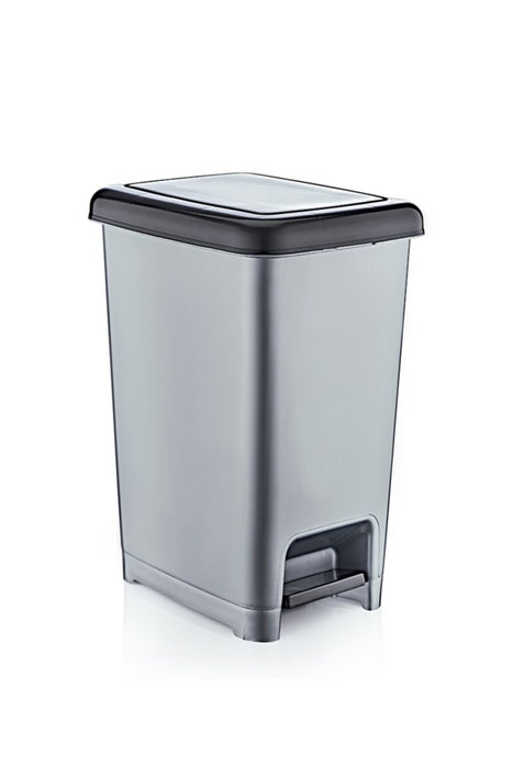 Hermia Cubo Metálico con Pedal Gris y Negro Hermia Cubo Metálico con Pedal Gris y Negro